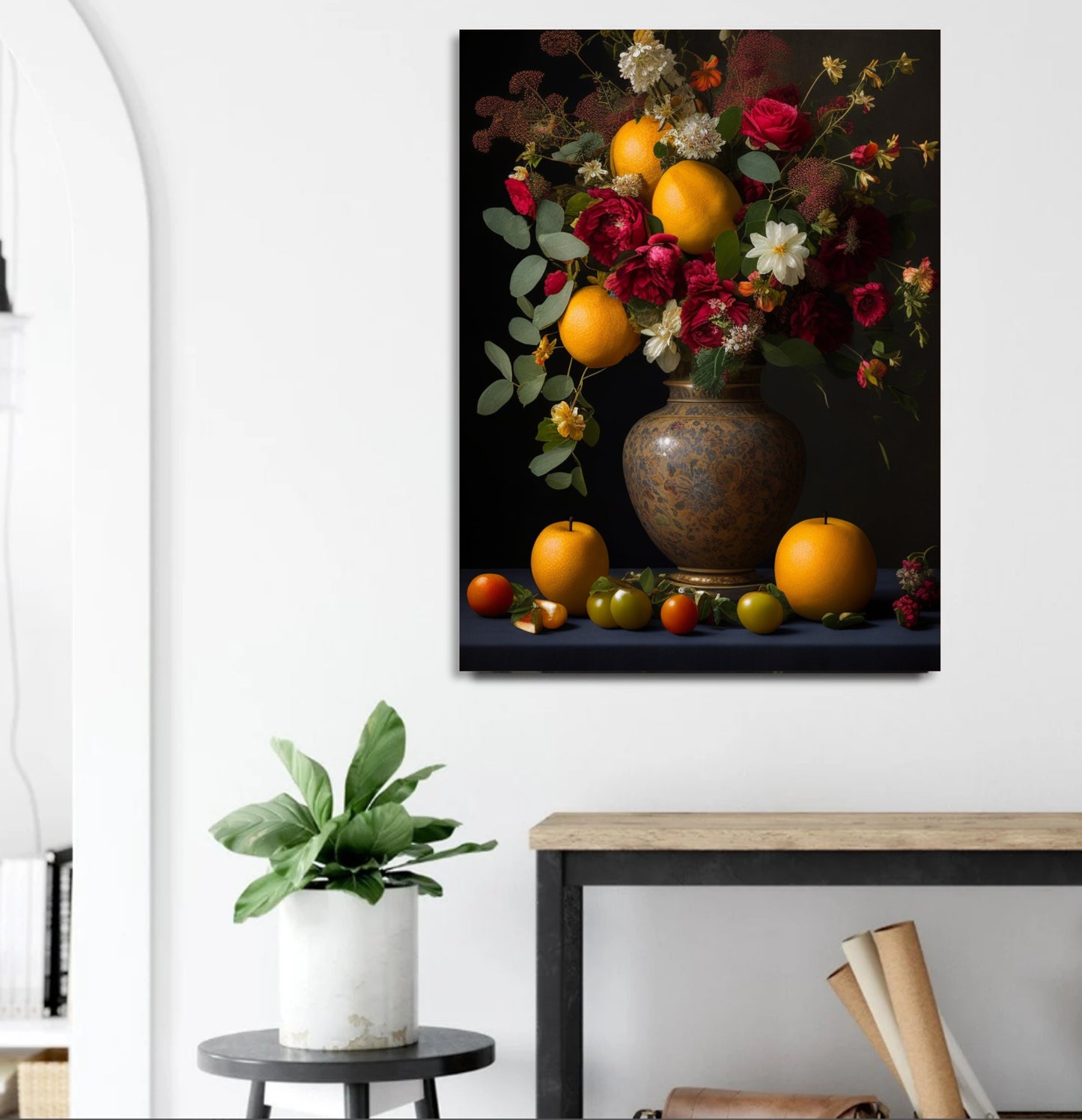 Autumn fruit arrangement