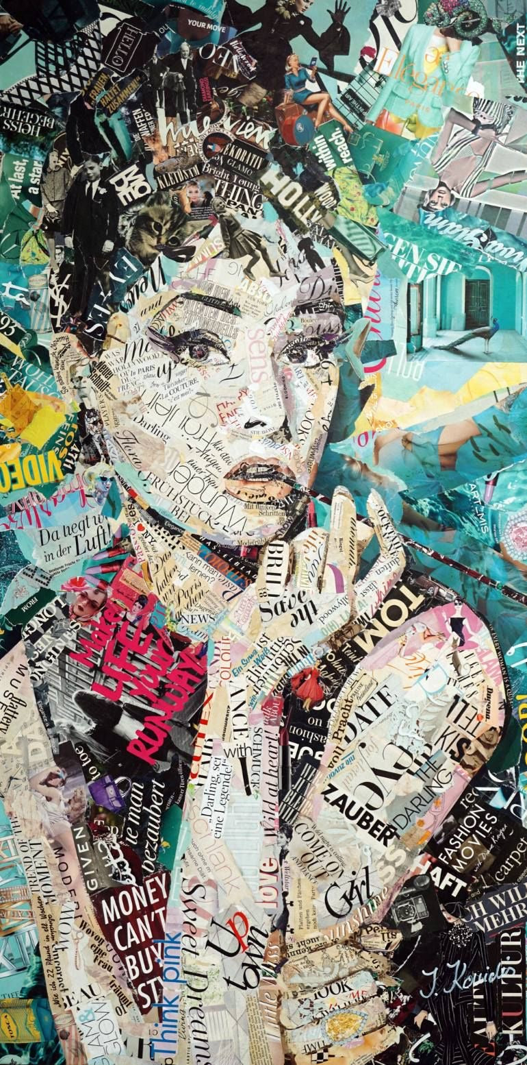 Audrey Hepburn Collage – Ein Meisterwerk der Worte und Bilder