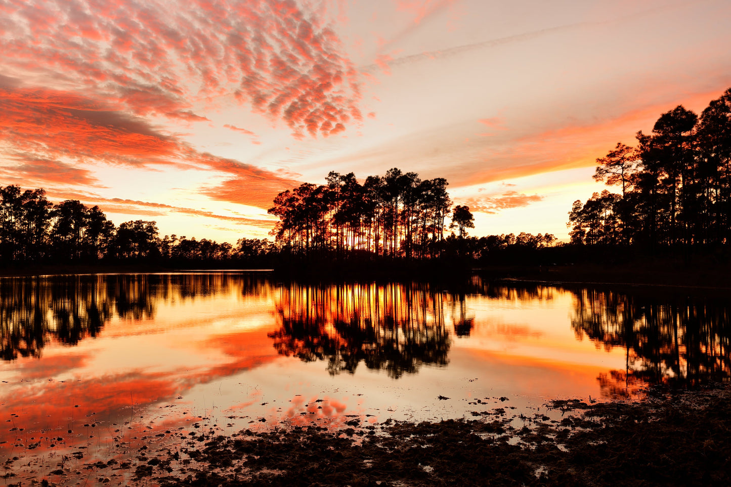 Abenddämmerung am See