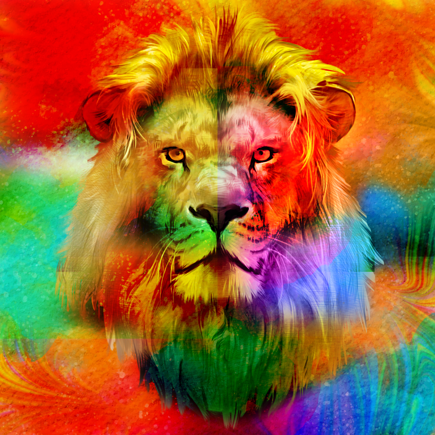 Majestic Rainbow Lion