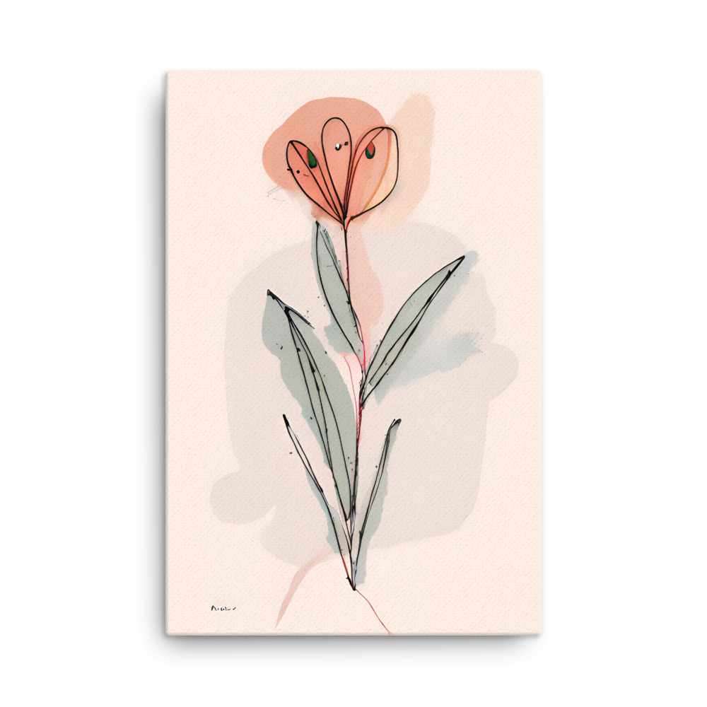 Watercolor tulip