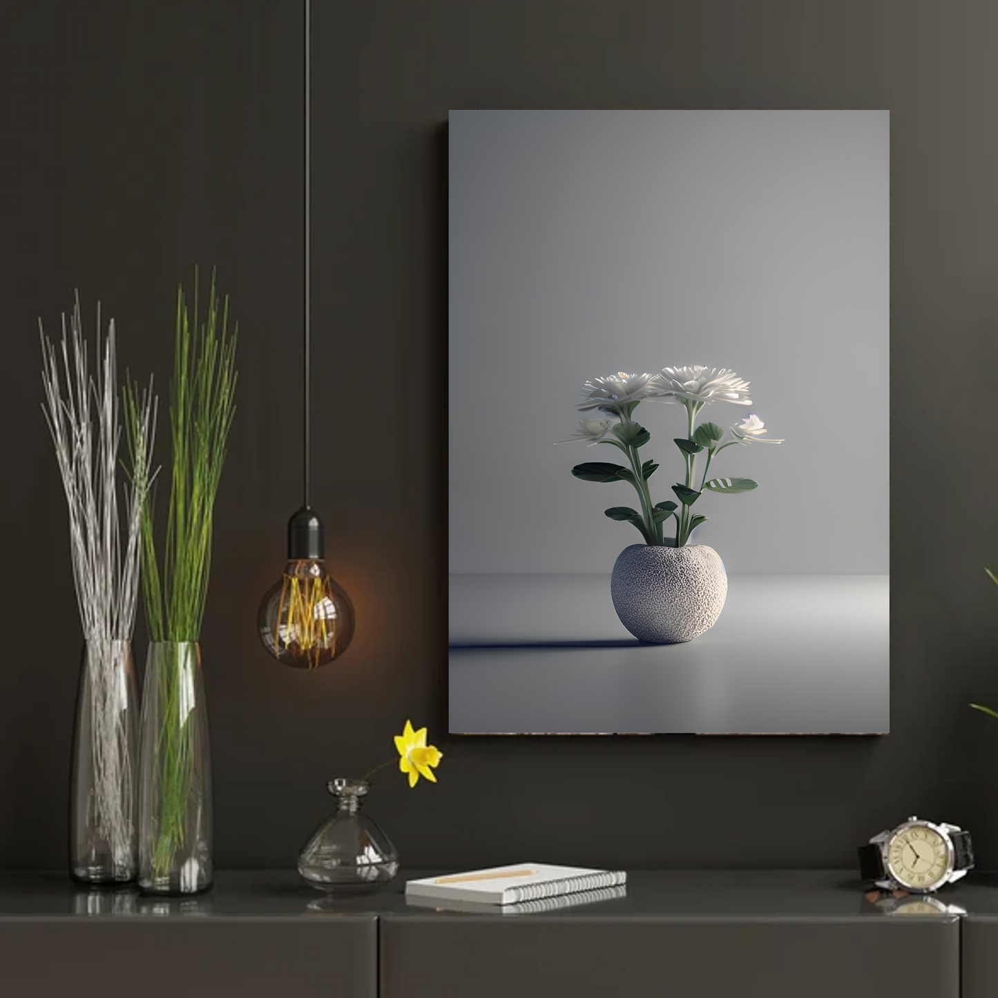 Minimalistische Blumenvase